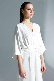 Kombinezon sa naglašenim strukom i širokim nogavicama Tiffany Production